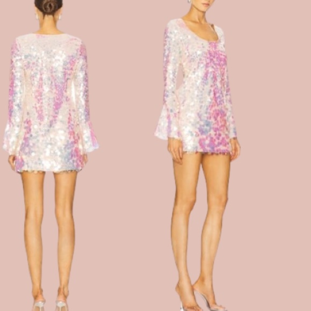 NWT LoveShackFancy
Risbo Dress in Iridescent Peche